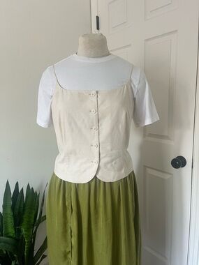 A New Day Cream Button-Front Cami Top